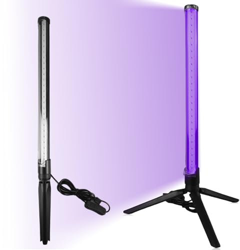 Black Light Lamp, 10 W 395-405 nm 42 cm Height with On/Off Switch UV Light, Tripod Floor Stand, Black Light Lamp Standing for Disco, Glow Party, Party Accessories, Halloween Decoration, Stage Lighting