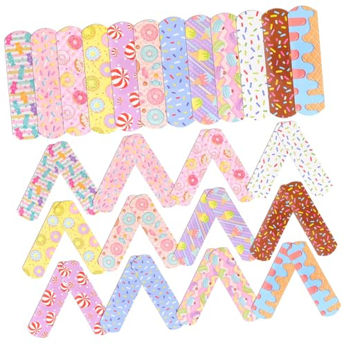 HOMOCONO 120pcs Pe Waterproof Breathable Fun Plasters for Children Adorable Patches and Lovely Wound Care Bandages, for Emergency Use and Carrying in Bag