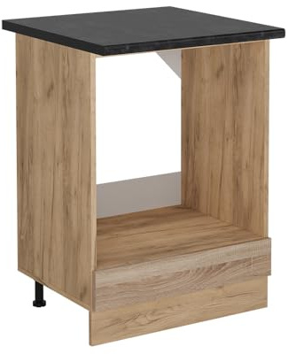 Vicco Herdumbauschrank R-Line, Sonoma, 60 cm, AP Anthrazit, zur freien Kombination innerhalb modularer Küchensysteme
