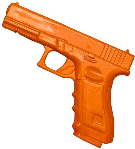 BAY NeoGun orange Gummipistole Blaster für Selbstverteidigung, Ju-Jutsu, SV, Krav MAGA, Self Defense, Kampfsport Plastikpistole