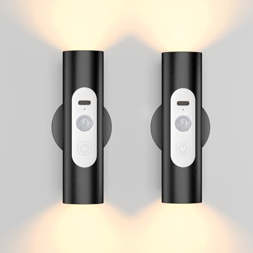 WOBSION Motion Sensor Wall Lights Indoor with Remote Control