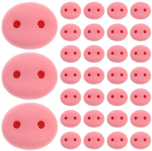 OATIPHO 50Pcs Pink Resin Pig Nose Plush Accessories for Animal Dolls Crochet Doll Nose Stuffed Animal Craft Supplies for Halloween Costume and Amigurumi