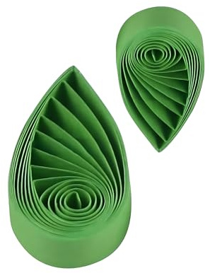 ODETOJOY Tiras de papel Quilling verde 5mm, Tiras de papel Quilling Herramienta de manualidades de papel para manualidades, 240 unids 52 cm / 20.5in