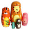 Oostifun Gobus Wooden Nesting Doll Russian Nesting Dolls Sets for Home Office Decoration Children Gifts (Animals)