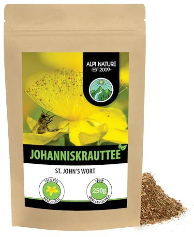 Alpi Nature St. John's Wort Tea 250g 8.8 oz, Loose Leaf Tea, Dried and Cut St Johns Wort Herb