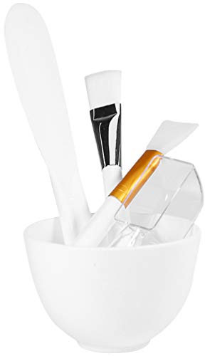 Healifty 1 Set/ 5Pcs Gesicht Mischen Schüssel Set mit Gesichts Schüssel Stick Messlöffel Pinsel DIY Gesichtsmaske Mischen Werkzeug für Frauen Weiß