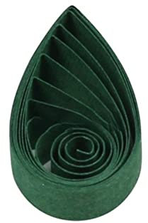 ODETOJOY Quilling Papierstreifen 10mm Dunkelgrün quilling streifen 1cm quilling papier 120 Stück Länge 52cm Dunkelgrün