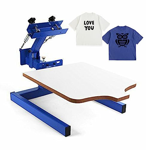 Siebdruckmaschine 55 x 45 cm, Silk Screen Printing Machine 1 Farbe 1 Station Siebdruckmaschine DIY Screen Press Printing Machine Siebdruck Set für Flache Drucksubstrate wie Kleidung