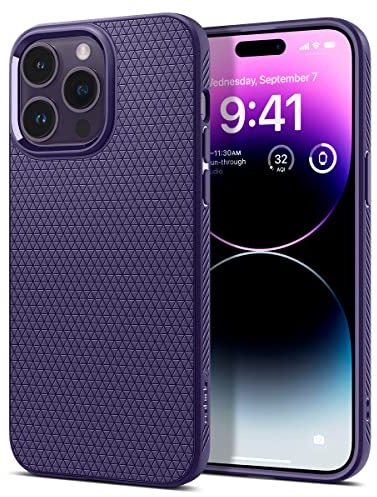 Spigen Liquid Air Hülle Kompatibel mit iPhone 14 Pro -Deep Purple
