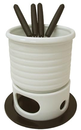 WH WORKING HOUSE Fondue Individual Chocolate Queso Carne Porcelana Redonda 600ML