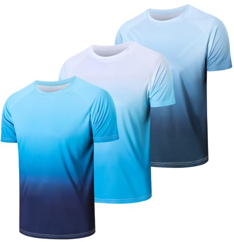 Cimic 3er Pack Rashguard UV Shirt Herren, UPF 50+ UV Schutz Schwimm Tshirt
