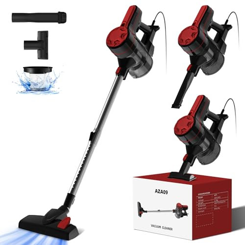 Authmic Staubsauger, 20KPa,500W Staubsauger mit Kabel,5m,Handstaubsauger, Stielstaubsauger für Harte Böden/Tierhaare/Teppich