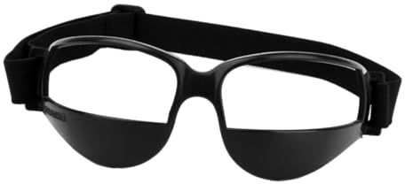 ibasenice Gafas de Baloncesto Anti-cabeza Baja Negras, Plástico, Ajustables, Ayuda Entrenamiento de Baloncesto, Equipo de Protección para Jugadores, Uso Deportivo en Cancha