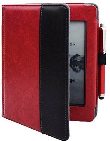 Flip Cover for Kindle Touch (2012 Old Model) Case, Folio Soft Cover for D01200 Kindle Touch ebook Reader Book case Pouch Bag Sleeve (Red)