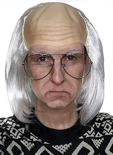 ALLAURA Old Man Costume Albert Bald Wig - White Balding Cap, Franklin Albert - Bald Riff Raff Old Man Wig