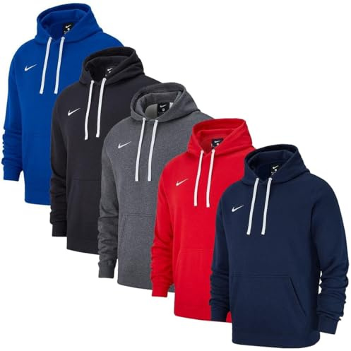Nike Flc Park20 Po, Camicia Uomo, Charcoal Heathr/White/White, M