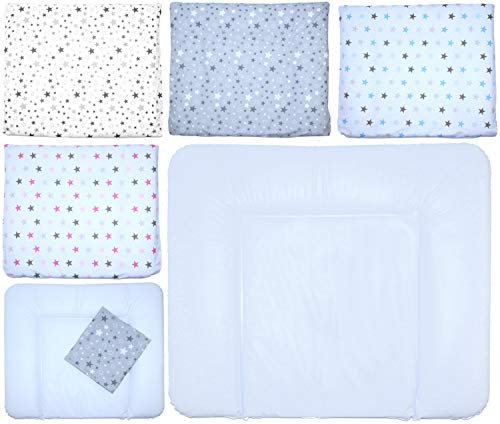 Wickelauflagenbezug - Wickelauflage -75x85 cm- Bezug für Wickelauflage Baumwolle (Star - HELL, Nur Bezug)