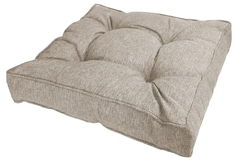 POKAR Cojín para Silla de Exterior | Cojín de Asiento 70x70x10 cm | Cojín Lounge para Muebles de Jardín, Terraza y Ratán | Oeko-Tex | Fabricado en UE | Beige