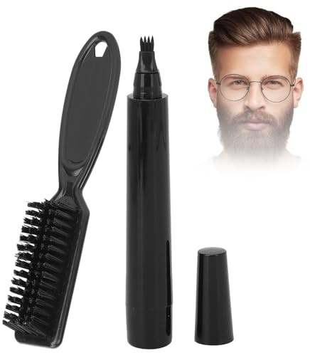 Beard Pen Filler para Hombres - Lápiz de Relleno de Barba - Marcador de Barba - Resistente al Agua Pluma de Relleno para Barba - Maquillaje de Viaje para el Hogar