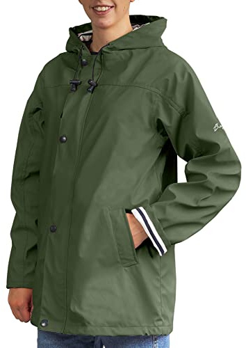Breizh Ocean - Regnrock för damer i pansar, vattentät kappa unisex, randigt foder i sjömansstil - från XS till 4XL