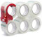 CHUANGSEED 6 Rollen,Clear packing tape with dispenser, 48mmx66m Packband Paketklebeband Transparent mit Plastik Abroller, Paketklebeband zum Verpacken von Paketen und Versandschachteln