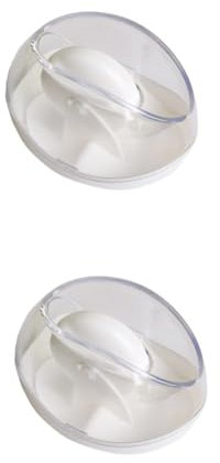 NUOBESTY 2St klarer Stand Cliphalter schreintischorganizer schreibtisch organiser Magnetischer Aufbewahrungskoffer für Büroklammern Büroklammer-Organizer Rolle Veranstalter Bindemittel Weiß