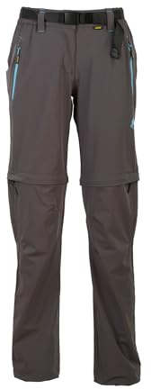 Ande W16022A-U580 New Rose Lady Zip off Pantaloni Sportivi Donna Antracite/Blu Atollo Taglia 40