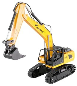 Amewi G041E Kettenbagger 1:24 RTR ferngesteuert RC Bagger Kind Kinder 8 Jahre, Gelb