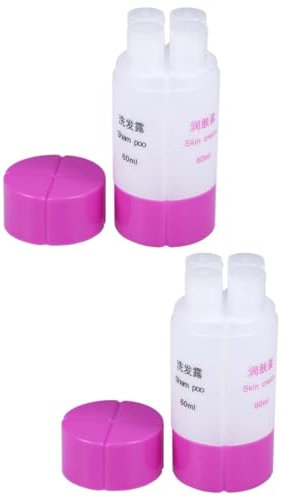 VANZACK 2pcs Organized Travel Bottle Set Leakproof Travel Bottles Shampoo Lotion Toiletries Containers for Camping