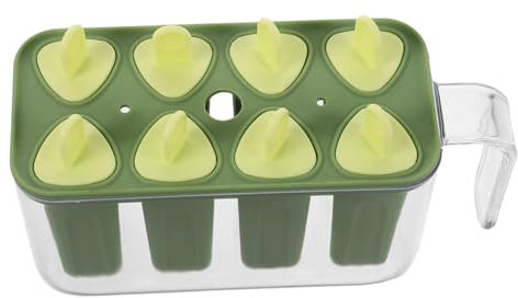 Cabilock Moldes Para Paletas: Moldes De 8 Rejillas Para Paletas De Hielo, Molde Para Helado - Máquina Para Hacer Cake Pops, Postres, Color Verde