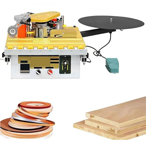 Máquina de bandas de bordes, rotura automática de cinta, control de microcomputadora, temperatura y velocidad ajustables, pegado de doble cara, versión mejorada para carpintería eficiente