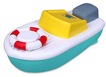 BB Junior Splash'N Play - Twist & Sail: Boot mit eingebauten Motor, ideal für Wasser, fährt nach Aufziehen los, ab 12 Monaten, 16 cm, blau (16-89002)