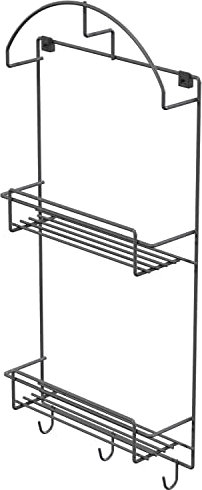 LM 697 - Estantería de pared para colgar en la pared, para tubos de aspiradora, multiusos, organizador de metal, color gris antracita