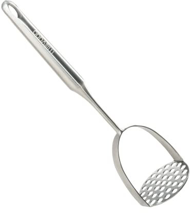 Millvado Potato Masher Stainless Steel, Best Mashed Potatoes Masher Kitchen Tool, Potato Smasher For Potatoe, Avocado, Sweet Potato, Beans, Large Heavy Duty Metal Mashing Utensil, 12.5 Inch