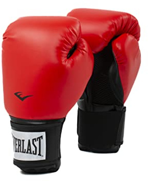 Guantes de Boxeo Everlast Prostyle 2 10oz, Rojos para Saco, Manoplas y Clases Fitness, Cierre de Velcro, Cordón de Agarre, Palma con Malla y Acolchado Triple - Auténtico Everlast
