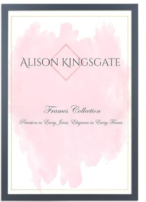Alison Kingsgate Sleek Dark Grey Picture Frame for Photos & Posters - A2 | Engineered Wood, Shatterproof Perspex Front, Ideal for Wall Art Display, Documents, Certificate & Home Décor