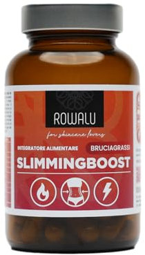 ROWALU | Brucia Grassi Potenti Veloci | Dimagrante Forte Veloce Donna-Uomo | Drenante, Blocca Fame e pre-workout con Glucomannano Bromelina e Garcinia, 2 mesi di Fornitura