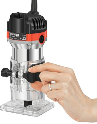 Fresadora De Superficie Madera Rebajadora Compacta Eléctrica Herramienta Portátil Para Trabajar la Con Router Bits DIY 800 W 30000 r/min Recortadora Herramienta Procesamiento Puertas Armarios Muebles