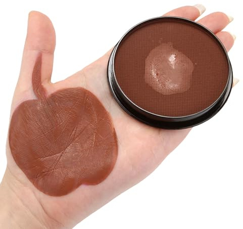 HISUNBEN Brown 30g Classic Face and Body Paint for Kids and Adults, Red+Yellow Colour, Water Based, Easily Washable, Non-Toxic, Makeup, Body Painting for Parties, for Ages 3+