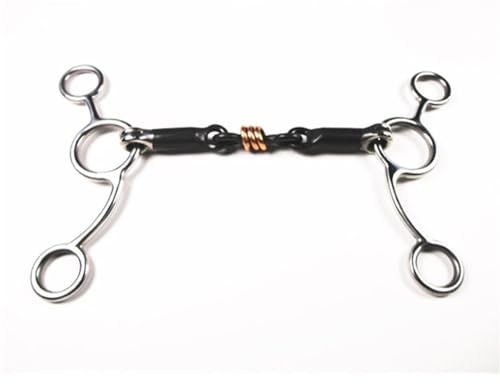 Mors de filet pour chevaux, acier inoxydable, mors western, filets pour chevaux, 5 pouces(silver)