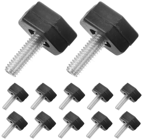 SUPVOX Furniture Leveling Feet Anti-skid Iron and Plastic Material 12pcs Heavy Duty Adjustable with Maximum Support and Suitable for Tables, Chairs Cabinets