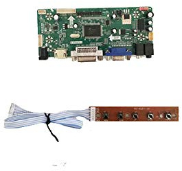 Taidacent universellt LVDS-kontrollkort 10–65 tum LCD-skärm HDMI DVI VGA till LVDS drivrutinskort gör-det-själv notebook displaykit (drivrutin + knapp)