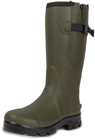 Lakeland Active Men's Helton Neoprene Lined Adjustable Wellington Boots - Moss Green - 9 UK
