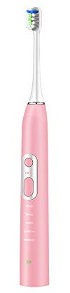Preston Morgan Ultrasonic Toothbrush, Automatic Electric Toothbrushes Adults Clean Teeth Like a Dentist Fast Recharging 100 Days Battery Life Use 5 Optional Modes,1 Extra Free Brush Head (Pink)