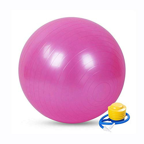Boolavard Gymnastikball Fitnessball, Anti-Burst-Stabilitätsball mit Schnellpumpe, professioneller Balanceball für Pilates, Yoga, Kernkraft, Geburtsübung (75cm, L, Rosa)