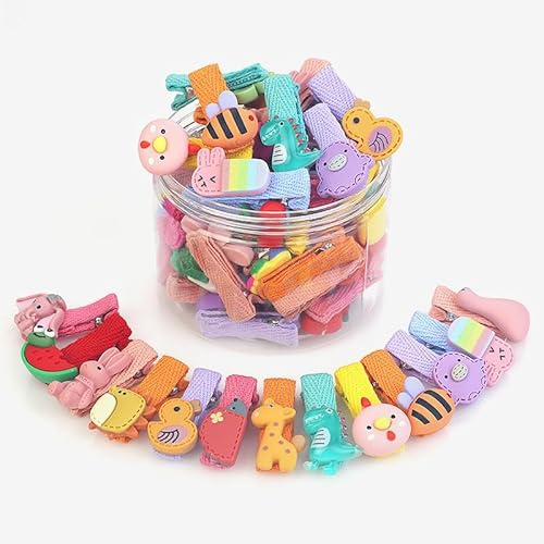 Barrettes à cheveux mignons, 30 PIÈCES Ensemble de pinces à cheveux pour bébé Épingle à cheveux de style de couleur multiple pour Petites Filles Bébés Tout-petits Accessoires de Cheveux