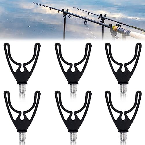 mizikuu Angelrutenauflage, 6 PCS Rutenauflagen U-Form Angelrutenhalter Rutenauflage für Angelruten Karpfenangeln Verstellbare Halterung Zubehör für Alle Rutenhalter