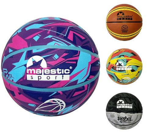 Majestic Sport Basketbälle für Kinder, Jugendliche and Erwachsen größe 7, Basketball Outdoor Indoor, Galaxy