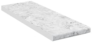 Vicco Küchenarbeitsplatte R-Line, Küchen Arbeitsplatten, Marmor Weiß, 20 cm