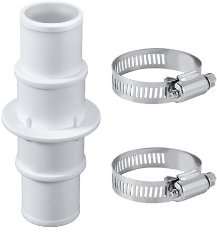 lasuroa Connecteur de Tuyau de Piscine, avec 2 Pièces Acier Inoxydable Colliers de Serrage 32mm ou 38mm Adaptateur de Tuyau Piscine pour Aspirateur de Piscine Nettoyeurs Tuyaux de Pompe à Filtre